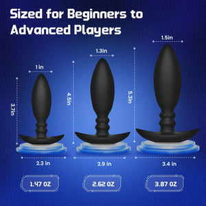 Anal Plug Trainer Set, Butt Plug with Misplaced Centre of Gravity, 3PCS Silicone Butt Plugs Anal Beads for Beginner & Advanced P