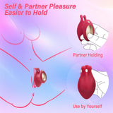 Clitoral Vibrator Rose Sex Toys - Mini Rabbit Vibrator with 10 Vibrating Modes, Adult Toys Nipple Clit Massager Clitoris Vagina