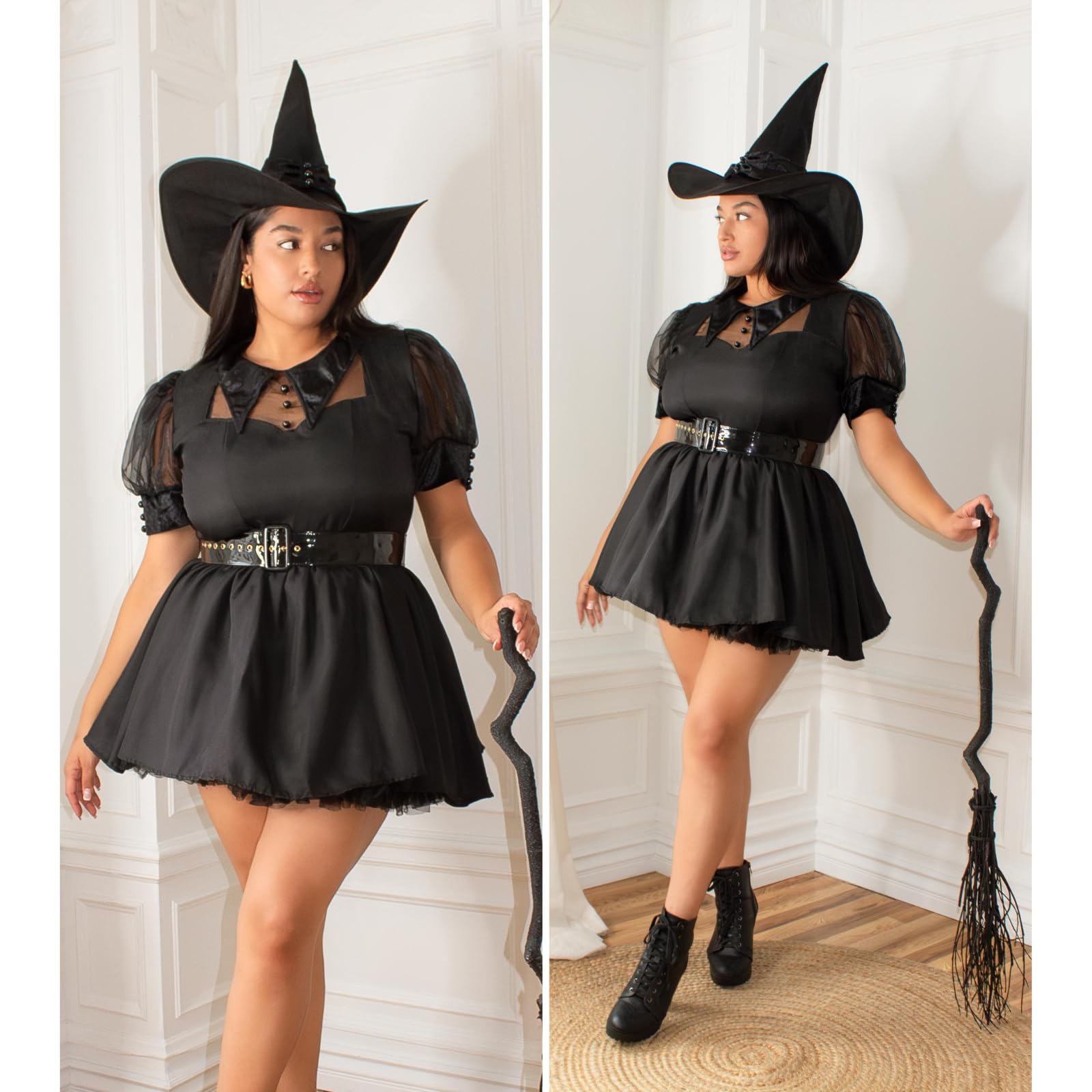 3Pc.Bewitching Witch Dress W/O