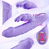 FIDECH Womens Sex Toys Vibrator, Realistic Textured G Spot Anal Vibrators Rabbit Dildo, Lavender Female Vibradores with Dual Mot