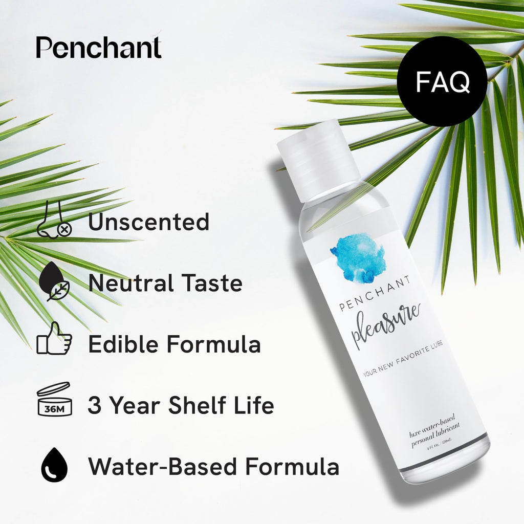 Penchant Water-Based Lube, Natural Moisturizing Lubricant Gel for Men, Women & Couples (3 Pack, 12Fl Oz Total)