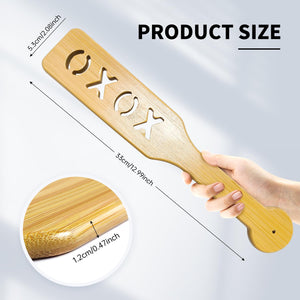 Pure Natural Bamboo XOXO Spanking for Sex Play Paddle,Lightweight Paddle with Durable Smooth Sturdy Finish for Adults, Sex Paddl