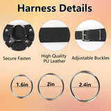 Strap On Dildo Harness Sex Toys for Pegging, Wearable Strapon Harness Thigh Sling with 7 Inch Realistic Suction Cup Dildo Lesbia
