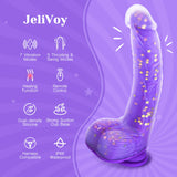 Tracy's Dog Thrusting Dildo Vibrator, 9.25'' Realistic G-Spot Stimulator, Heating, 5 Thrusting Swinging & 7 Vibration Modes, Sof