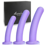 Dildo Anal Plug Trainer Kit, 3 Sizes Butt Plugs Training Silicone Dildo with Strong Suction Cup Anal Toys Prostate Vaginal G Spo