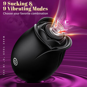 Rose Sex Toy Adult Toys - APP Control Rose Vibrator for Women Sex Toys with 9 Sucking & Vibrating Modes, G Spot Vibrator Adult S