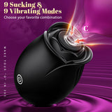 Rose Sex Toy Adult Toys - APP Control Rose Vibrator for Women Sex Toys with 9 Sucking & Vibrating Modes, G Spot Vibrator Adult S