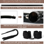 BDSM Hip Restraints Stainless Ring Sex Toys for Couples, Handcuffs Sex Bondage Rings Set Adults Toy with Whips for Mens Womens,