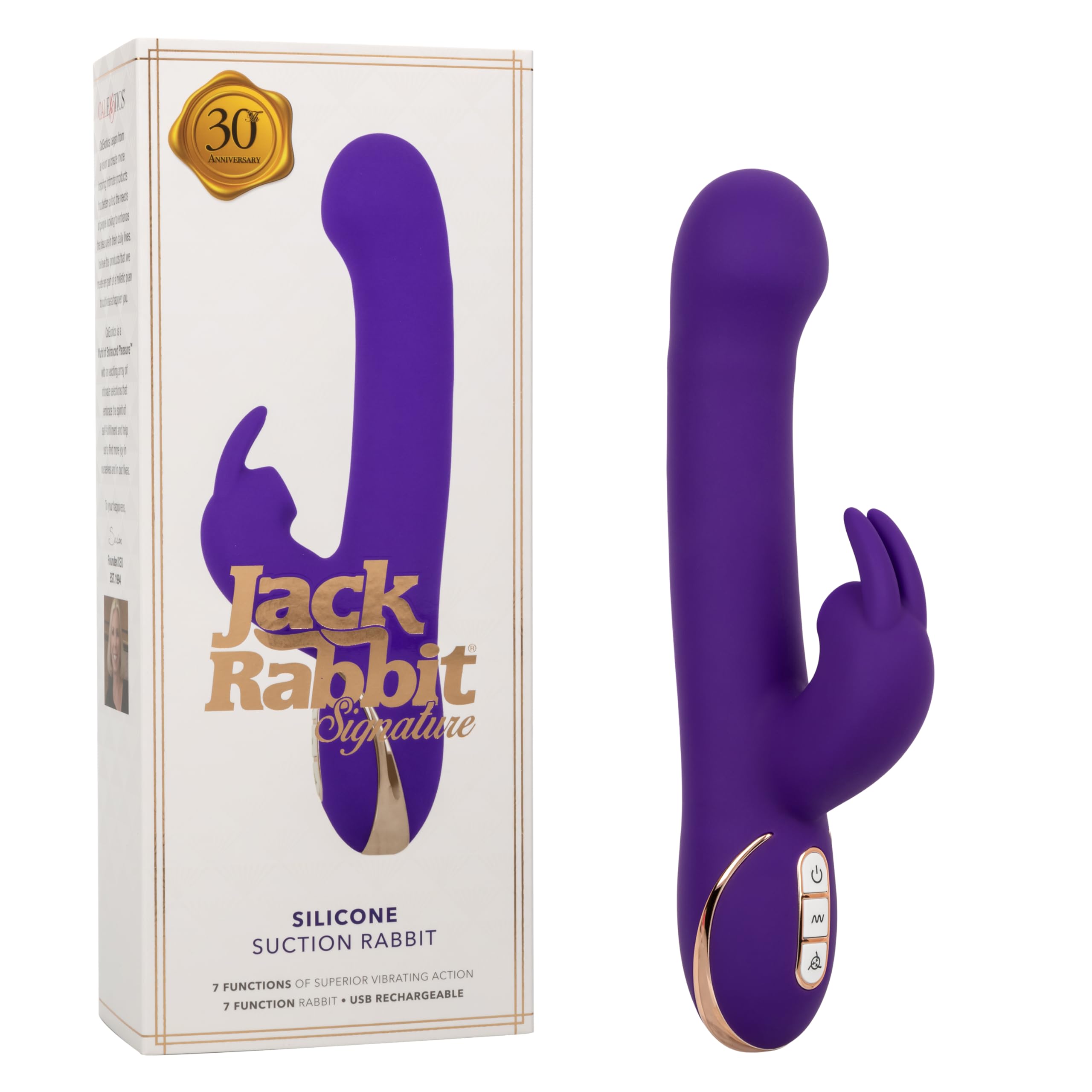 Jack Rabbit Signature Silicone Suction Rabbit -  Purple