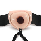 Blush Novelties Dr. Skin 7 Inch Hollow Strap On Dildo & Elastic Waistband Harness, Sex Toy For Women, Sex Toy For Adults, Vanill