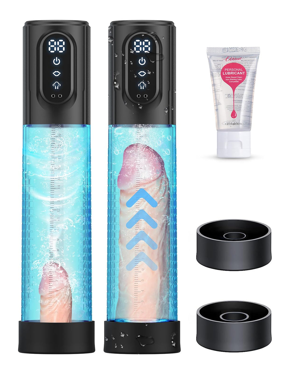 Water Penis Pump Sex Toys - Male Electric Penis Enlargement Extend Pump with 3 Automatic Suction Modes & 3 Intensities for Men S