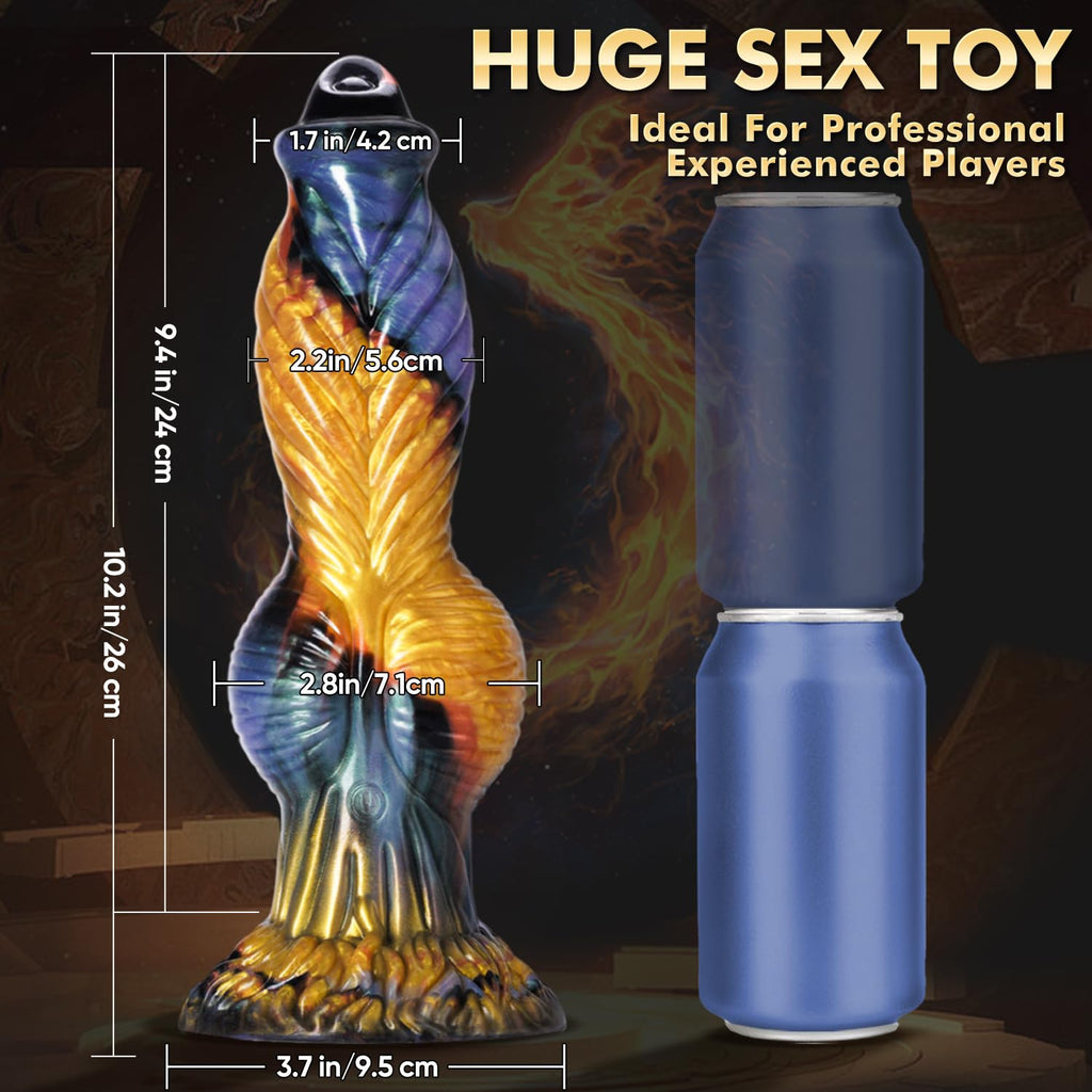 Thrusting Dildo Sex Toys Vibrator - 10.2'' 4IN1 Huge Thick Dildos Anal Toys, Monster Big Dildo Upgraded App Remote Control Multi
