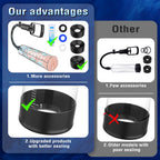 Penis Pump Sex Toys for Men,9 Pcs Vacuum Pene Enlargement Male Sex Toys Kit,for Men Stronger Lasting Bigger Erections with Mastu