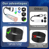 Penis Pump Sex Toys for Men,9 Pcs Vacuum Pene Enlargement Male Sex Toys Kit,for Men Stronger Lasting Bigger Erections with Mastu