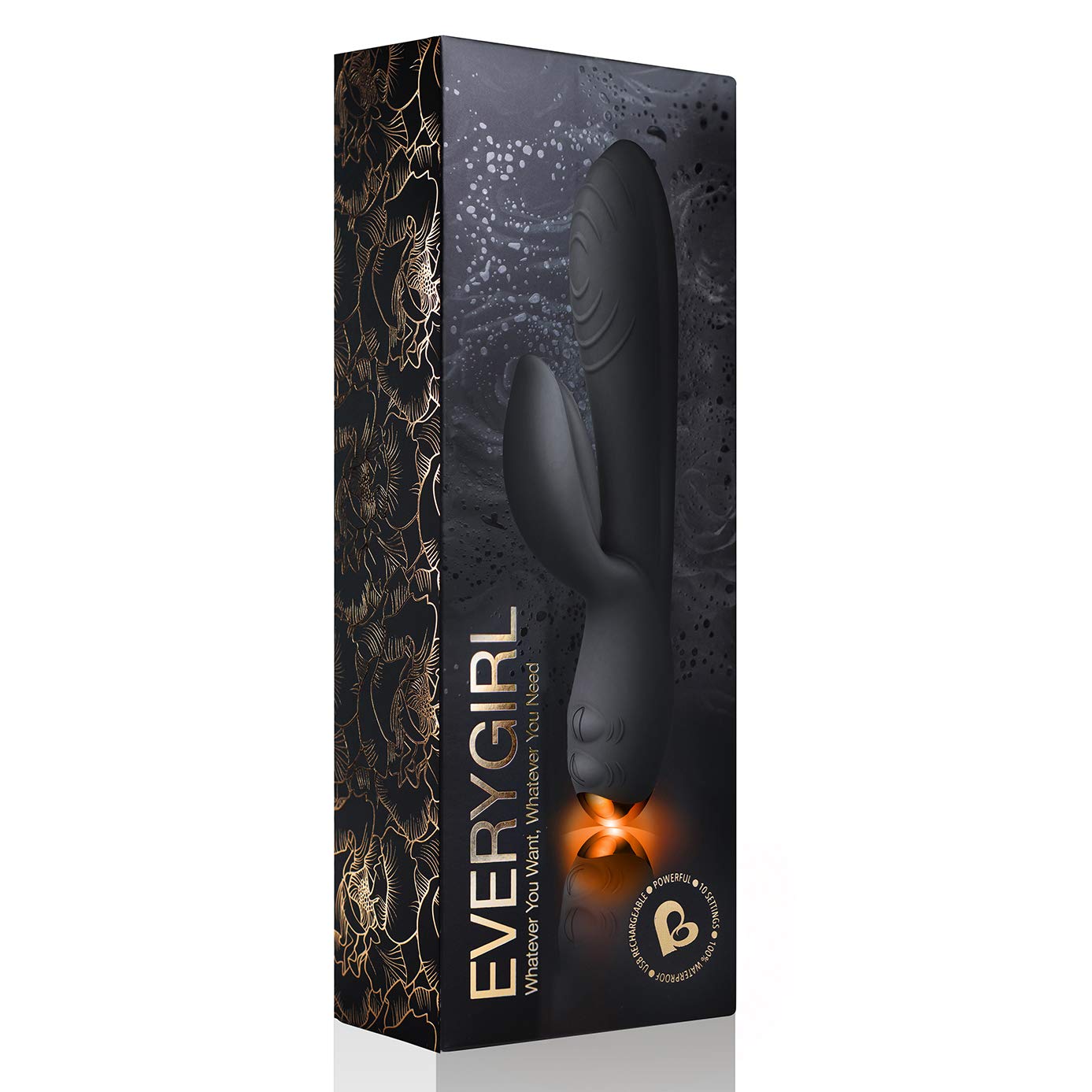 Rocks Off Every Girl Rabbit Vibrator - Black