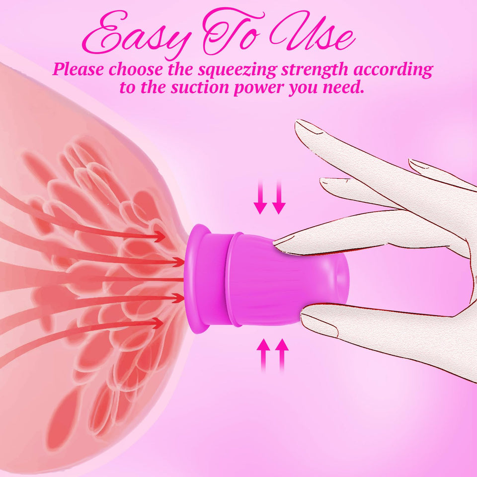 BDSM Nipple Sex Toys, Women Sex Toy Beginner Nipple Sucker Set, Silicone Pair of Nipple Stimulation Adult Toys for Women, Mini N