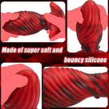 Super Big Anal Plug Liquid Silicone Butt Plug with Suction Cup Base for Experienced Player, Swirl Anal Toy Waterproof Butt Plug