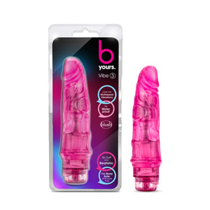 Blush B Yours Vibe 3 - Feels Real Realistic 7.75 Inch Vibrating Dildo - 1.75 In Width - Ipx7 Waterproof - Soft Body Safe Materia