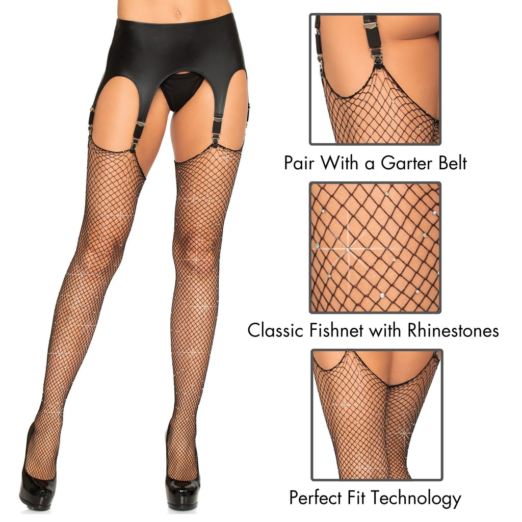 Rhinestone Fishnet Stockings.