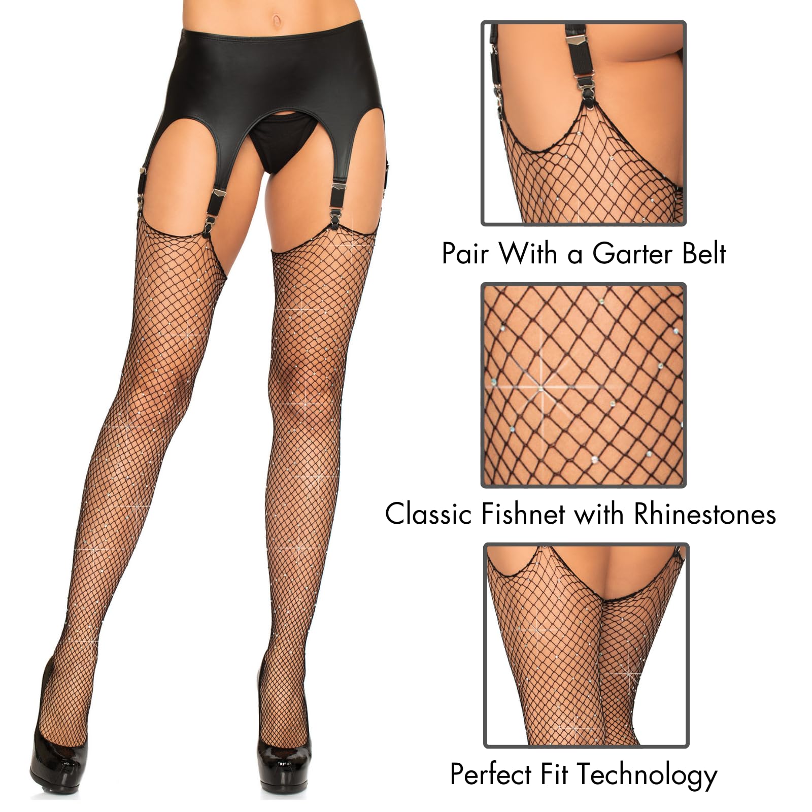 Rhinestone Fishnet Stockings.