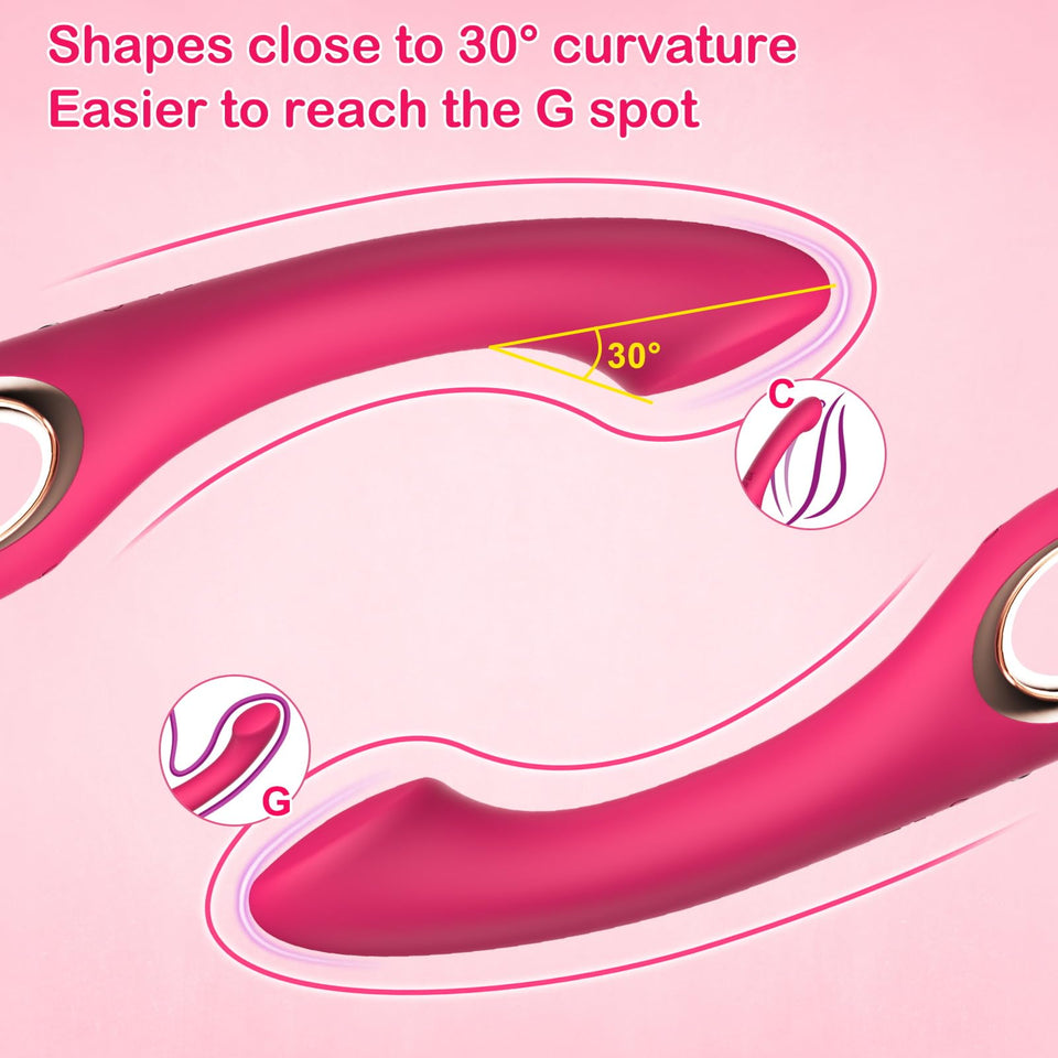 FBAUMSX G Spot Vibrator Sex Toys - Ergonomics Curved Clitoral Anal Vibrators Stimulator Dildo, Adult Sex Toys with 10 Powerful V