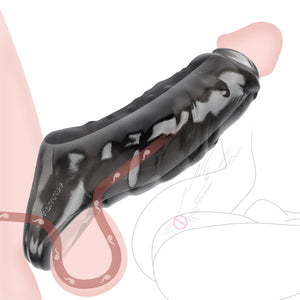 Penis Sleeve, Cock Sleeve Realistic Adult Male Sex Toys for Men Penis Extender,Ultra-Soft Silicone Penis Enlarger for Couples Se