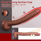 16.93 Inch Super Long Dildo Realistic Huge Big Black Anal Dildo with Small Glans,Giant Dildo Strap on Dildo with Strong Suction