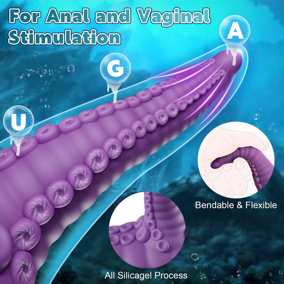 Women Sex Toys Monster Dildo - Adult Toys Fantasy Dildo Vibrators with 10 Modes for G Spot Vagina Anal Stimulation, Vibrating Su