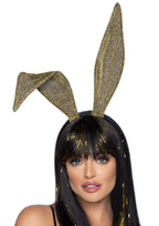 Glitter Bunny Ear Headband. - O/S / Gold