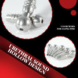 Kutocesy 5 Sizes Penis Plug Hollow Stainless Steel Large urethral Plug Multi Beads Screw Thread Expander Spouse Sex Toys cathete