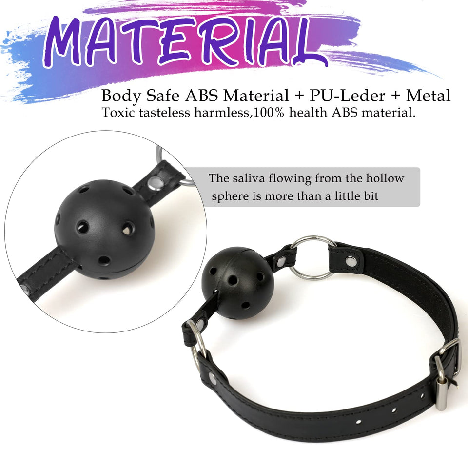 itfmypn Sex Bondage BDSM Bondaged Restraints Set Sex Toy with Breathable Ball Gag Nipple Clamp Clitoris Clip & Analplug Included