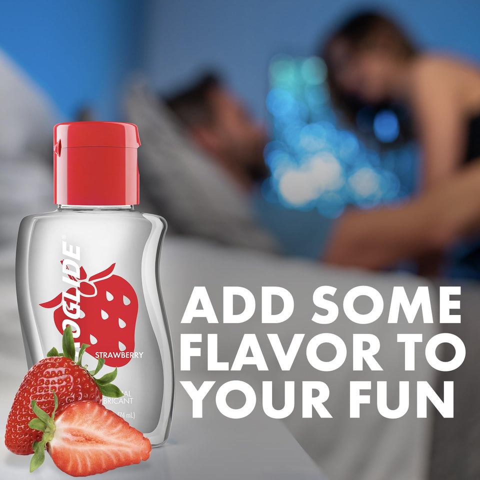 Astroglide Strawberry Flavored Water Based Lube 25Oz Dr Recommended Brand  Tasty Personal Lubricant For Couples  Women  And