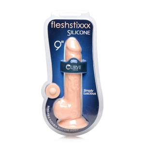 Fleshstixxx 9In Silicone Dong W/ Balls Vanilla