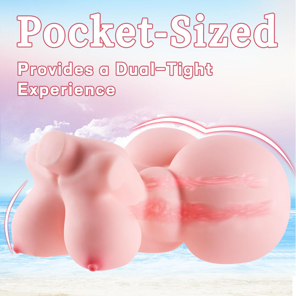 Hsouela 1.65lb Mini Sex Dolls Small Male Masturbator Male Stroker, Sex Toys for MenAss Toy Mini Pocket Pussy Small Sex Doll Real