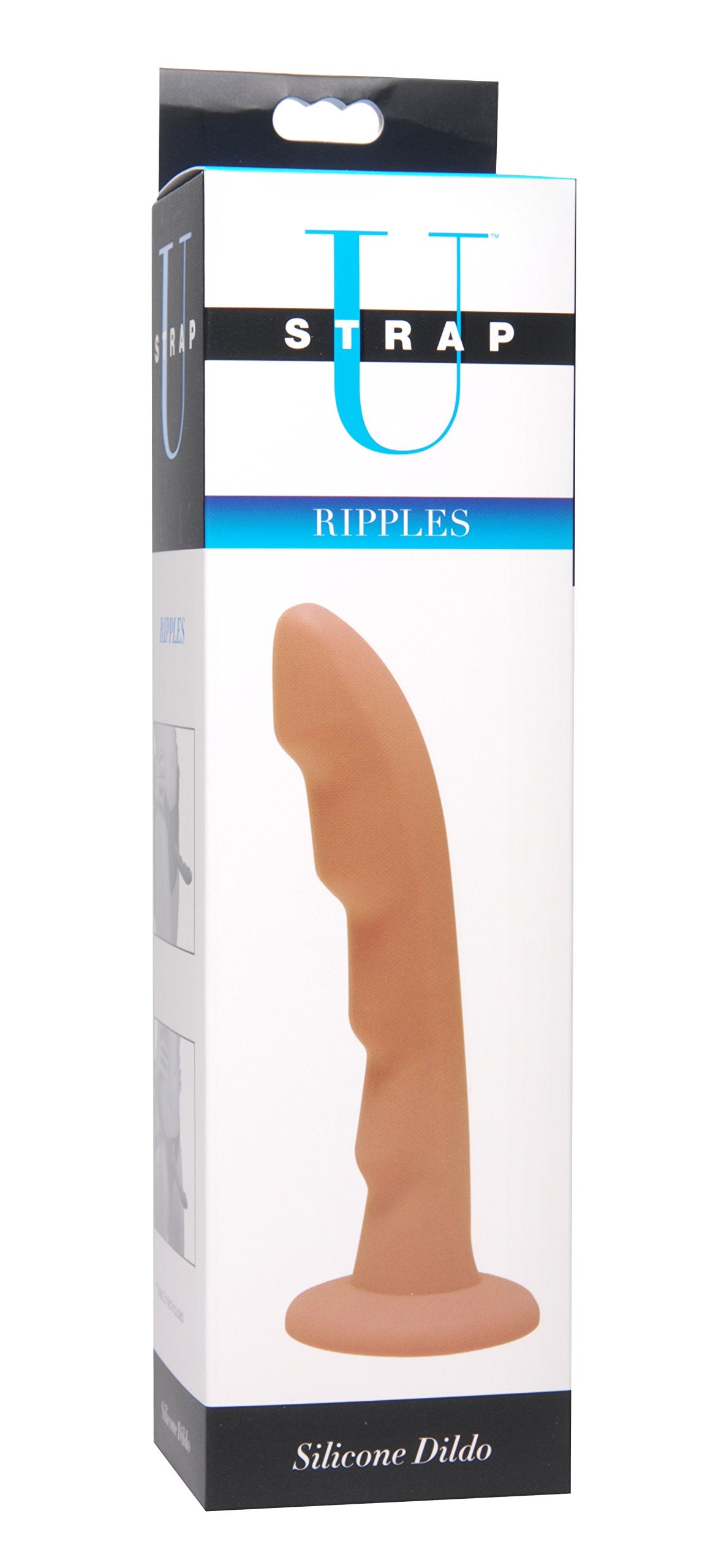 Strap U Ripples Silicone Strap On Harness Dildo, Flesh