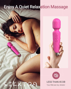 Vibrator Wand, Female Adult Sex Toys, Vibrators for Her, Wand Massager, Clit Stimulator Sex Toy, Dildo, with 8 Speeds of Pleasur