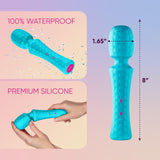 Femme Funn Ultra Wand Vibrator for Adults - Soft Silicone, Aqua, Regular - Waterproof Sex Toys with Multiple Vibration Patterns,