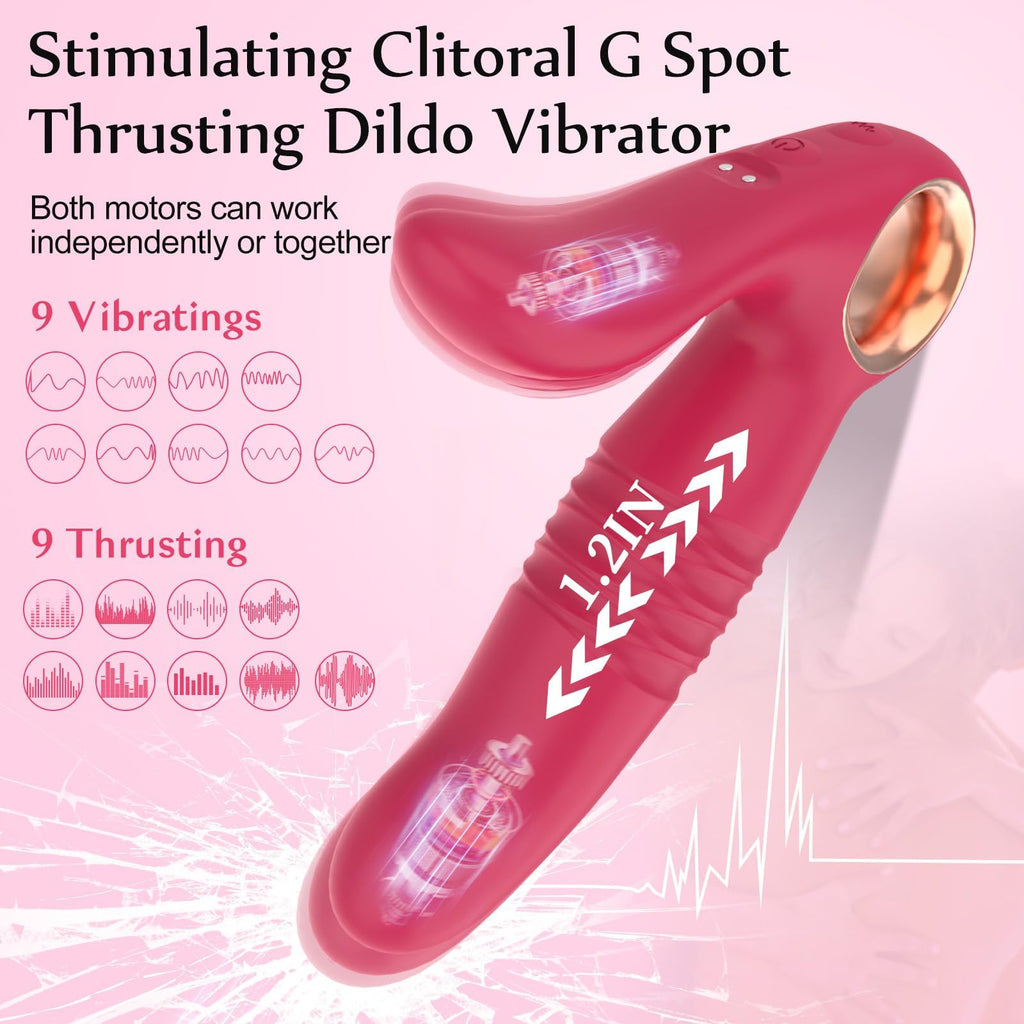 Rabbit Vibrator G Spot Vibrators, Sex Toy for Clitoral Nipple Anal - 2 in 1 Soft Clitoral Vibrator with 10 Vibrating Modes Water