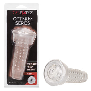 CalExotics Optimum Series Stroker Pussy Pump Sleeve - Male Silicone Masturbation Sleeve - 6.25 Inch Adult Masturbator Sex Toy - 