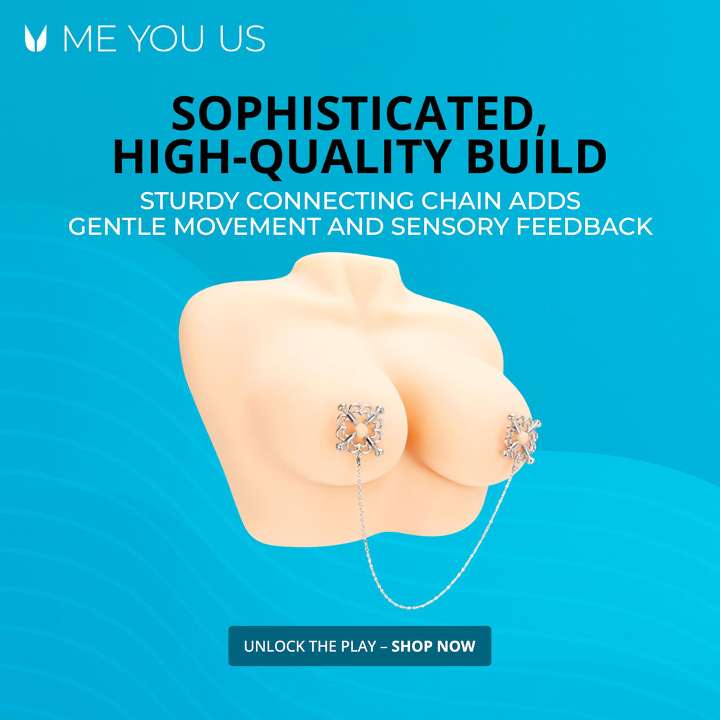 Me You Us Flower Design Nipple Chain
