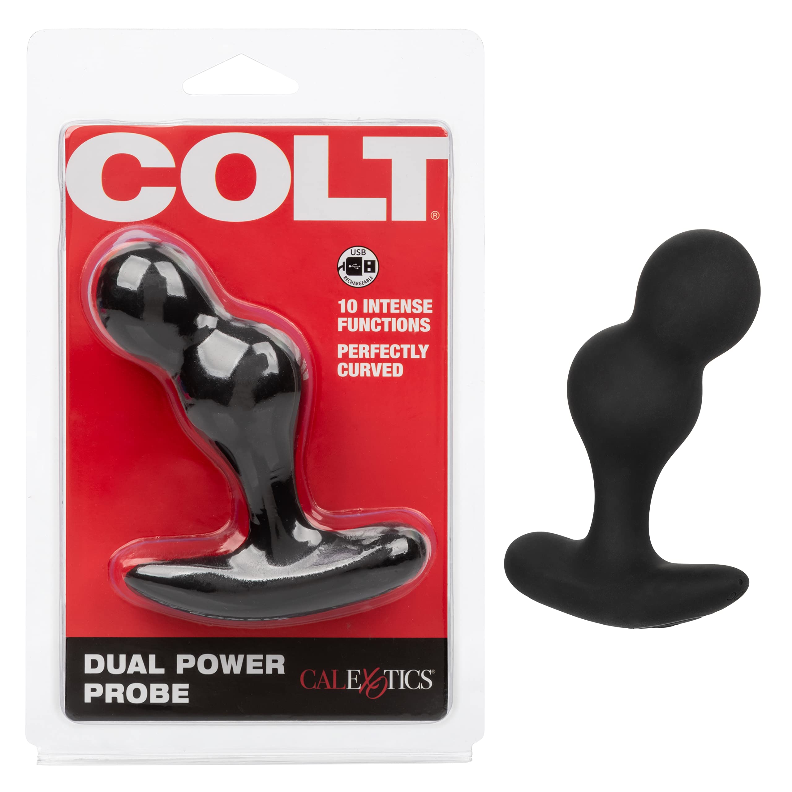 CalExotics COLT Dual Power Probe Anal Butt Plug Vibrator - SE-6850-35-2 Black