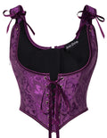 Scarlet Darkness Womens Renaissance Corset Underbust Corset Tops Lace-up Bodice Purple Size 6