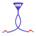 Beer Bong Double Header - Best Double Beer Funnel with Valves for College Parties - 2 Foot Blue Beer Bong - by Univercity