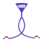 Beer Bong Double Header - Best Double Beer Funnel with Valves for College Parties - 2 Foot Blue Beer Bong - by Univercity