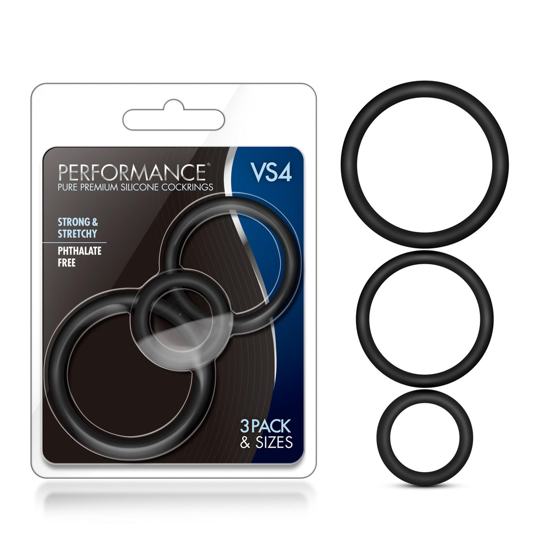 Performance  3 Pack Male Enhancement Silicone Penis cock Ring Erection Enhancing cRings Set  3 Sizes