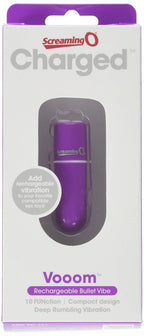 Screaming O Charged Vooom Rechargeable Bullet Vibe, Purple