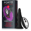 Forto Vibe Ribbed Plug W/Remote Sm Blk
