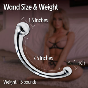 Echo Wand - Prostate Massager, Anal Toy, Dildo, Medical Grade Stainless Steel, Dual Ends 11.5 Sex Toys for Men & Women, Adult Se