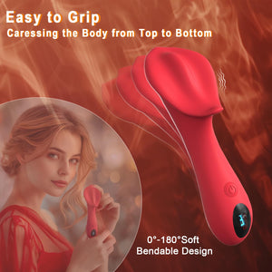Vibrator Wand Women Sex Toys - 3 In 1 Clitoris Vagina Labia Vibrator, LCD Clitoral Stimulator 9 Vibration, Vibrating Nipple Bull