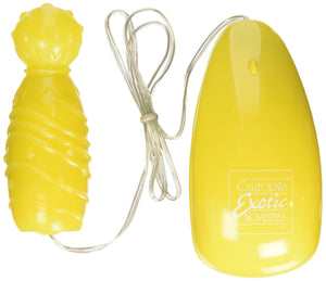California Exotics Candy Color Teasers Multi-Function Vibrator, Yellow